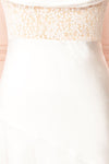 Naelie Satin Cowl Neck Midi Dress w/ Slit | Boutique 1861 fabric