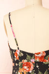 Naida Short Chiffon Floral Dress | Boutique 1861 back close-up