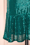 Nallia Emerald Short Sequin Dress | Boutique 1861 bottom