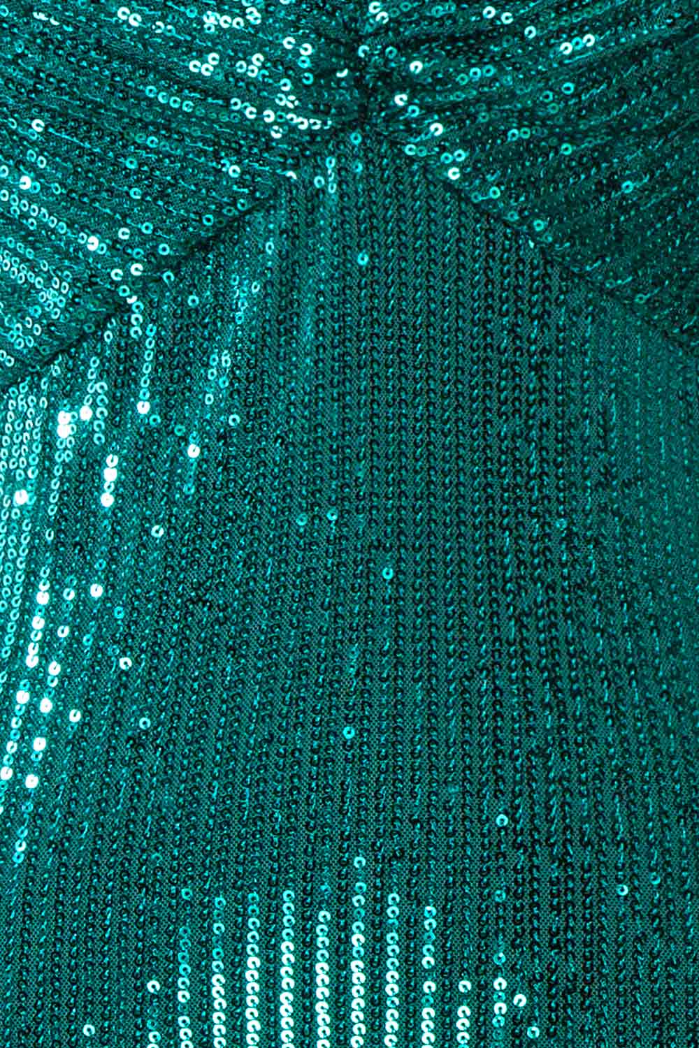 Nallia Emerald Short Sequin Dress | Boutique 1861 fabric 