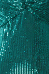 Nallia Emerald Short Sequin Dress | Boutique 1861 fabric