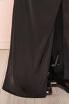 Namie Black Corset Maxi Dress w/ Removable Straps | Boutique 1861 bottom