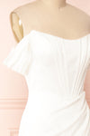 Namie Ivory Corset Maxi Dress w/ Removable Straps | Boudoir 1861 side close-up