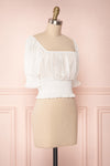 Nanako White Off-Shoulder Crop Top | Boutique 1861 3