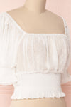 Nanako White Off-Shoulder Crop Top | Boutique 1861 4