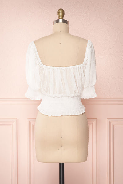 Nanako White Off-Shoulder Crop Top | Boutique 1861 5