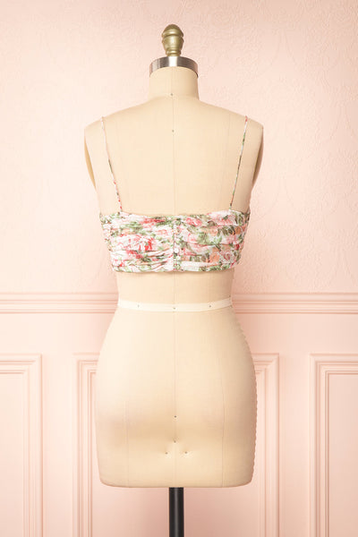 Nanna Pleated Floral Crop Top | Boutique 1861 back view