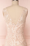 Naoyo Blush | Pink Lace Mermaid Gown w/ Pearls