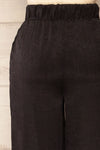 Napola Black High-Waisted Pants w/ Side Pockets | La petite garçonne back close-up