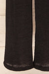 Napola Black High-Waisted Pants w/ Side Pockets | La petite garçonne bottom close-up