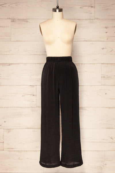 Napola Black High-Waisted Pants w/ Side Pockets | La petite garçonne front view