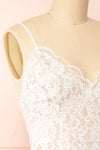 Nareema White Lace Midi Dress | Boutique 1861 side close-up