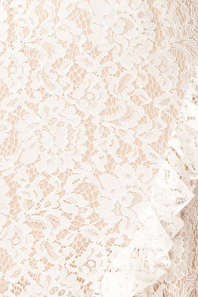 Nareema White Lace Midi Dress | Boutique 1861 fabric