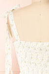 Narnia Short Floral Dress w/ Sweetheart Neckline | Boutique 1861 back close-up