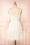 Narnia Short Floral Dress w/ Sweetheart Neckline | Boutique 1861 back view