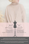 Narol Light Pink Mock Neck Knitted Sweater | La petite garçonne fiche