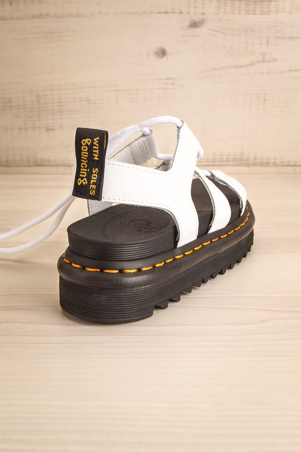 Nartilla White Ankle-Tie Gladiator Sandals | La petite garçonne back view