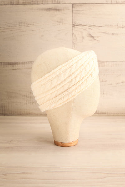 Nashi Cream Soft Knit Headband | La petite garçonne side view
