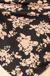 Natey Black Floral Lace-Up Back Crop Top | La petite garçonne texture