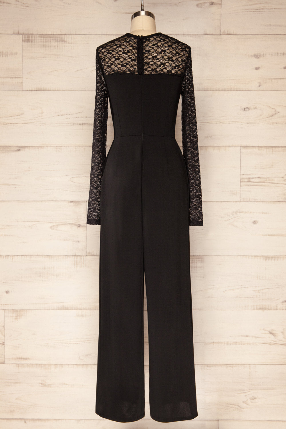 Nathyreil Long Sleeve Jumpsuit w/ Lace Neckline | La petite garçonne back