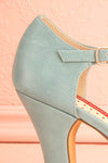 Nausori - Light blue peep-toe shoes