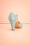 Nausori - Light blue peep-toe shoes