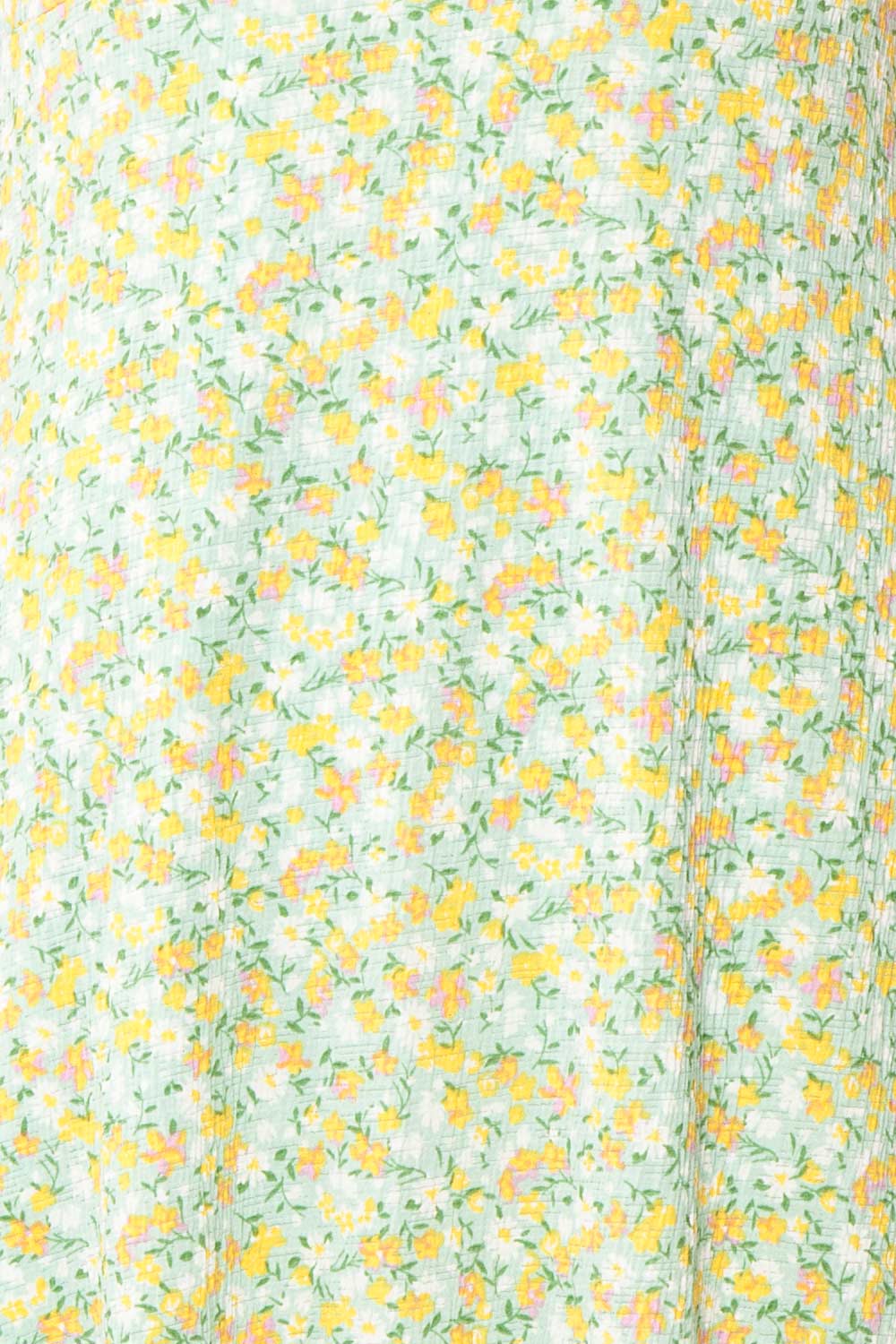 Navlin Green Floral V-Neck Short Dress| Boutique 1861 fabric 