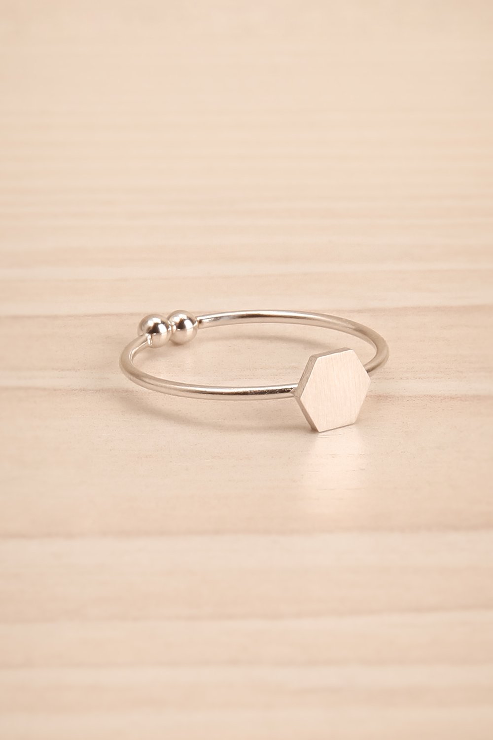 Nemus Argenté Silver Ring with Hexagon Ornament | La Petite Garçonne 3