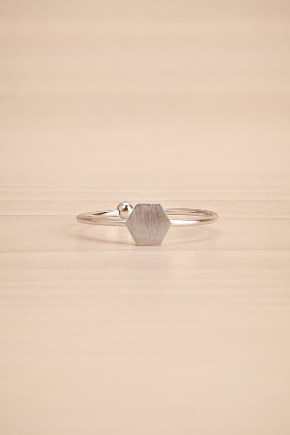 Nemus Argenté Silver Ring with Hexagon Ornament | La Petite Garçonne 5