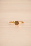 Nemus Doré Gold Ring with Hexagon Ornament | La Petite Garçonne 5