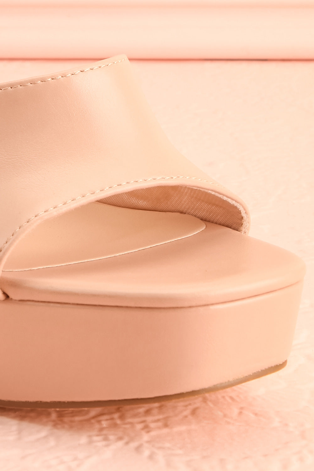 Nerthus Beige High Heel Sandals | Boutique 1861 front close-up