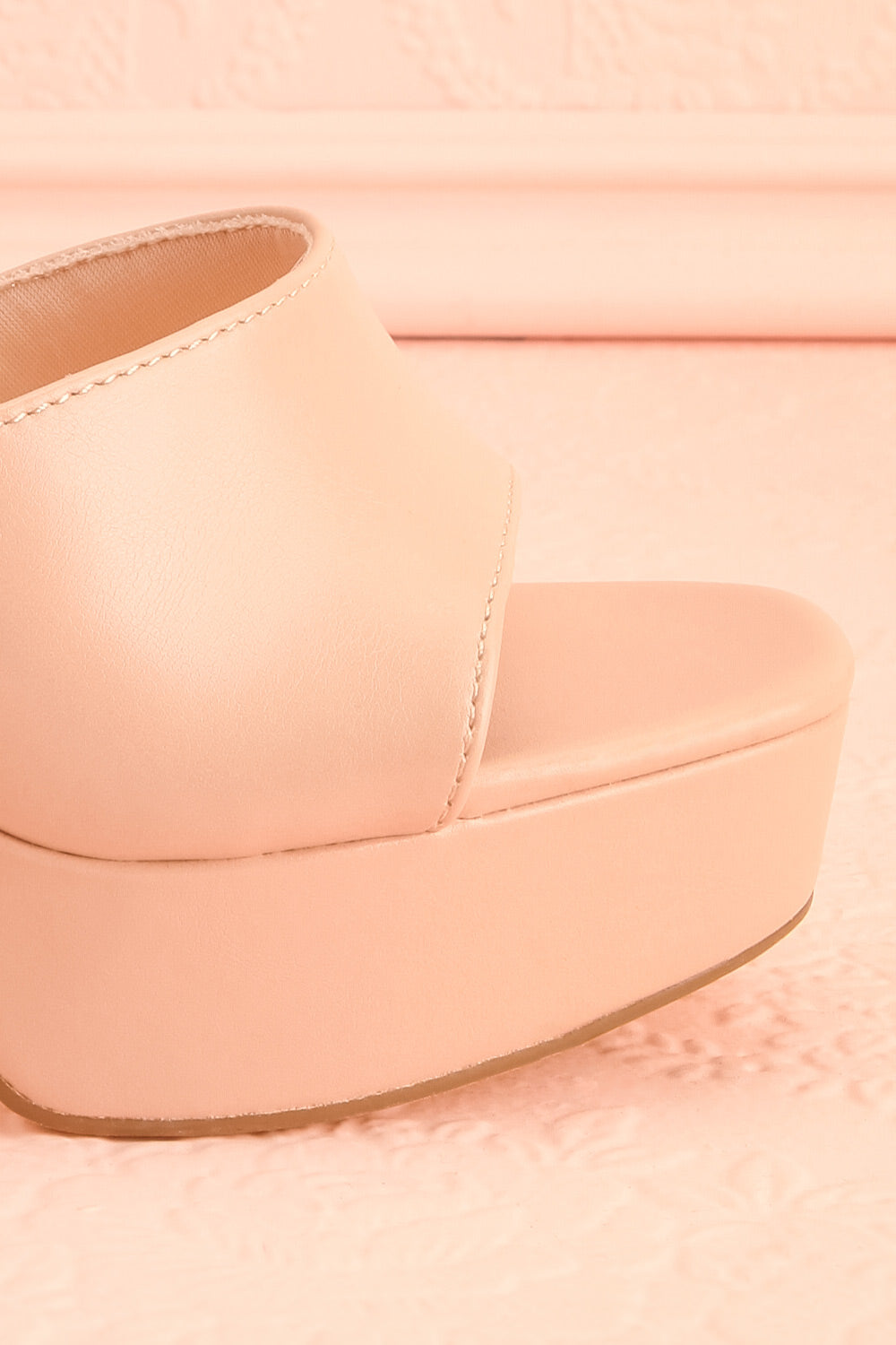 Nerthus Beige High Heel Sandals | Boutique 1861 side close-up