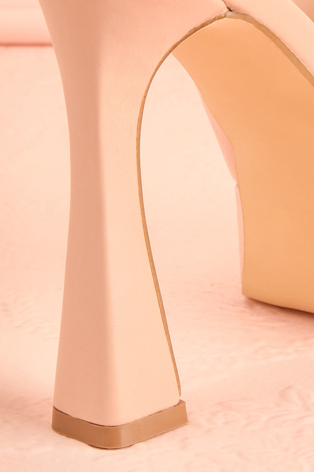 Nerthus Beige High Heel Sandals | Boutique 1861 back close-up