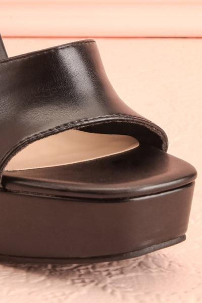 Nerthus Black High Heel Sandals | Boutique 1861 front close-up