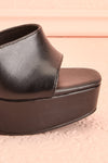 Nerthus Black High Heel Sandals | Boutique 1861 side front close-up