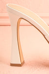 Nerthus White High Heel Sandals | Boutique 1861 side back close-up