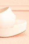 Nerthus White High Heel Sandals | Boutique 1861 side front close-up