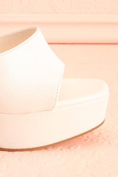 Nerthus White High Heel Sandals | Boutique 1861 side front close-up