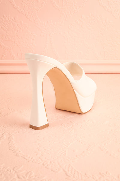 Nerthus White High Heel Sandals | Boutique 1861 back view