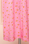 Netra Pink Long Sleeve Floral Midi Dress | Boutique 1861 bottom