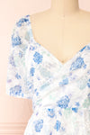 Netty Midi Floral Wrap Dress | Boutique 1861 front close-up