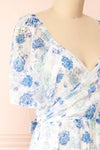 Netty Midi Floral Wrap Dress | Boutique 1861 side close-up