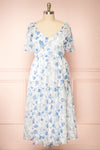 Netty Midi Floral Wrap Dress | Boutique 1861 front plus size