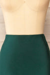 Neveah Green Silky Midi Skirt | La petite garçonne front close-up