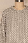 Newtownabbey White Long Sleeve Sweater | La petite garçonne front close up