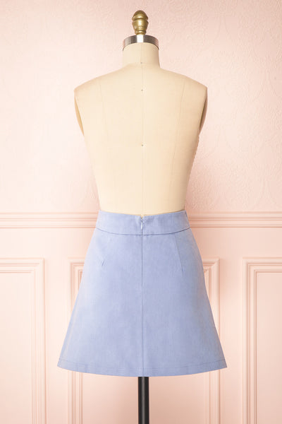 Nicko Blue Embroidered Skirt | Boutique 1861 back view