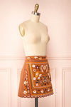 Nicko Rust Embroidered Skirt | Boutique 1861 side view