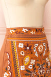 Nicko Rust Embroidered Skirt | Boutique 1861 side close-up