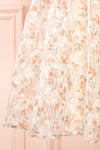 Nicky Short Floral Beige Babydoll Dress | Boutique 1861 bottom