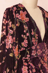 Nicoline Burgundy Dress | Robe Bourgogne | Boutique 1861 side close-up